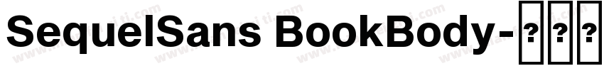 SequelSans BookBody字体转换